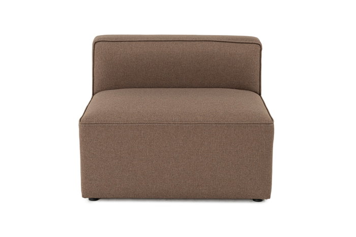 Atelier Del Sofa Sofá 1 Plaza XL O1 - Marrón, Estructura Haya/Abeto/Aglomerado, Tejido Suave